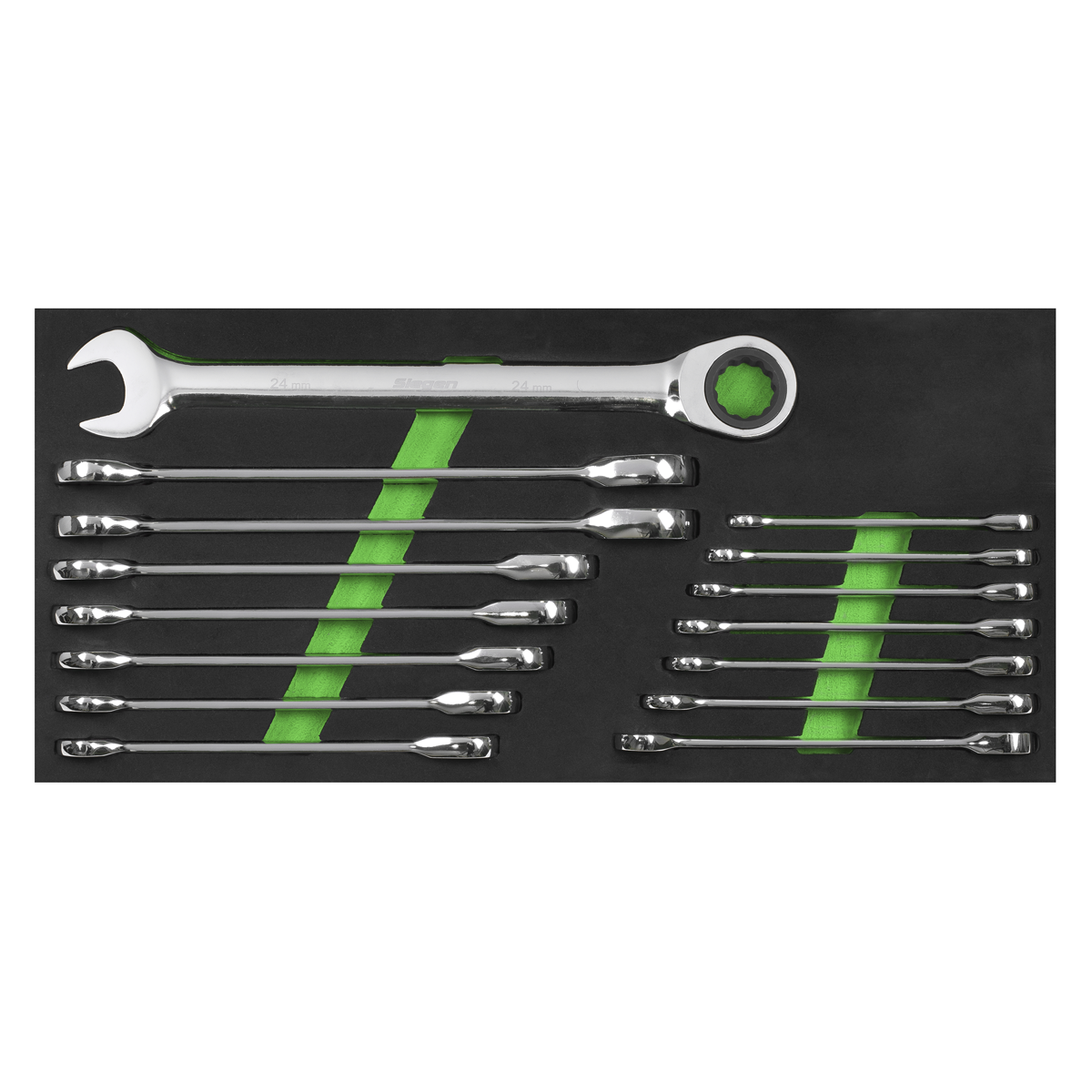 Combination Ratchet Spanner Set 15pc