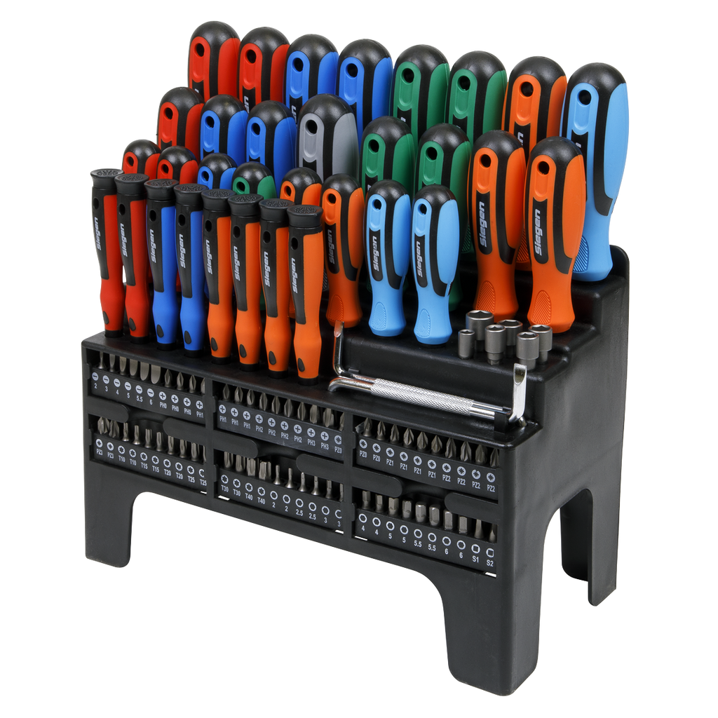 Siegen Screwdriver, Bit & Nut Driver Set 100pc