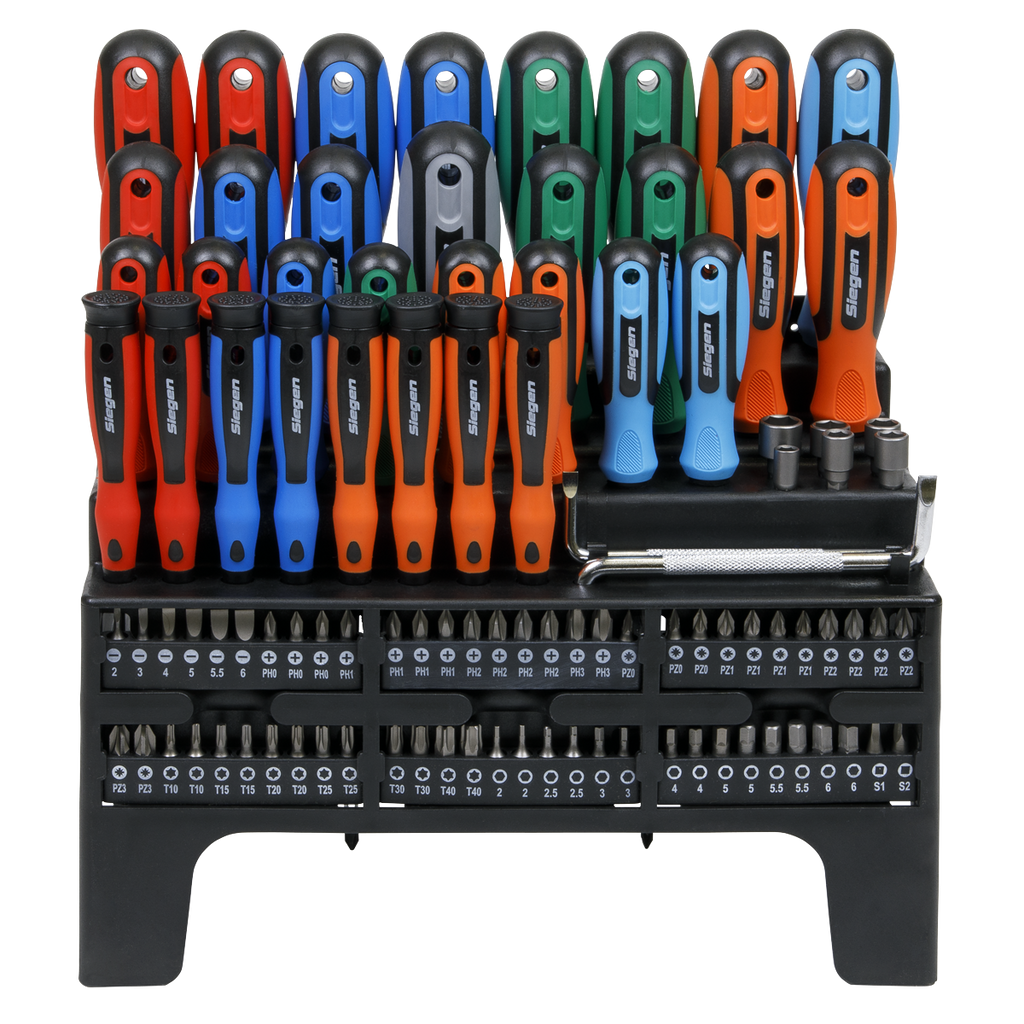 Siegen Screwdriver, Bit & Nut Driver Set 100pc