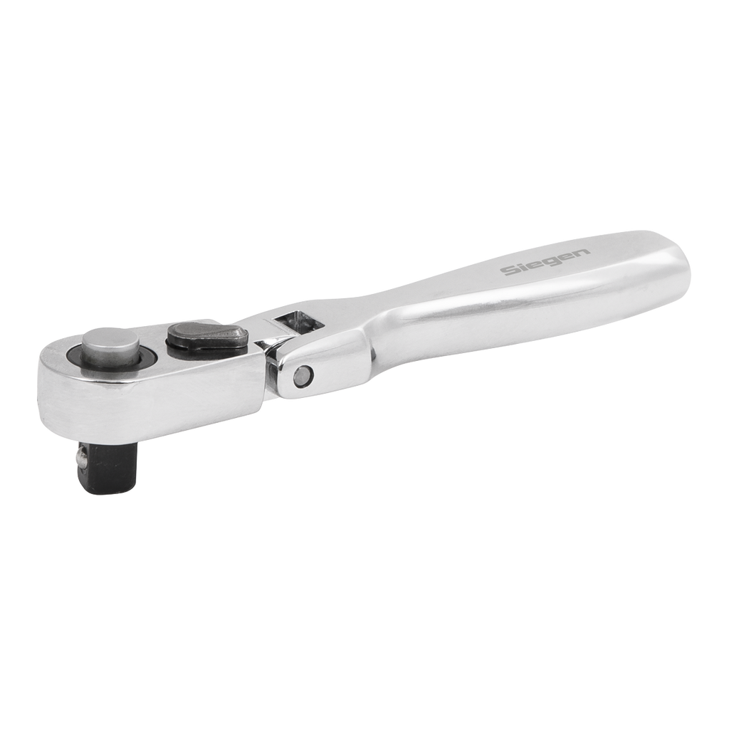 Siegen Micro Flexi-Head Ratchet Wrench 1/4"Sq Drive