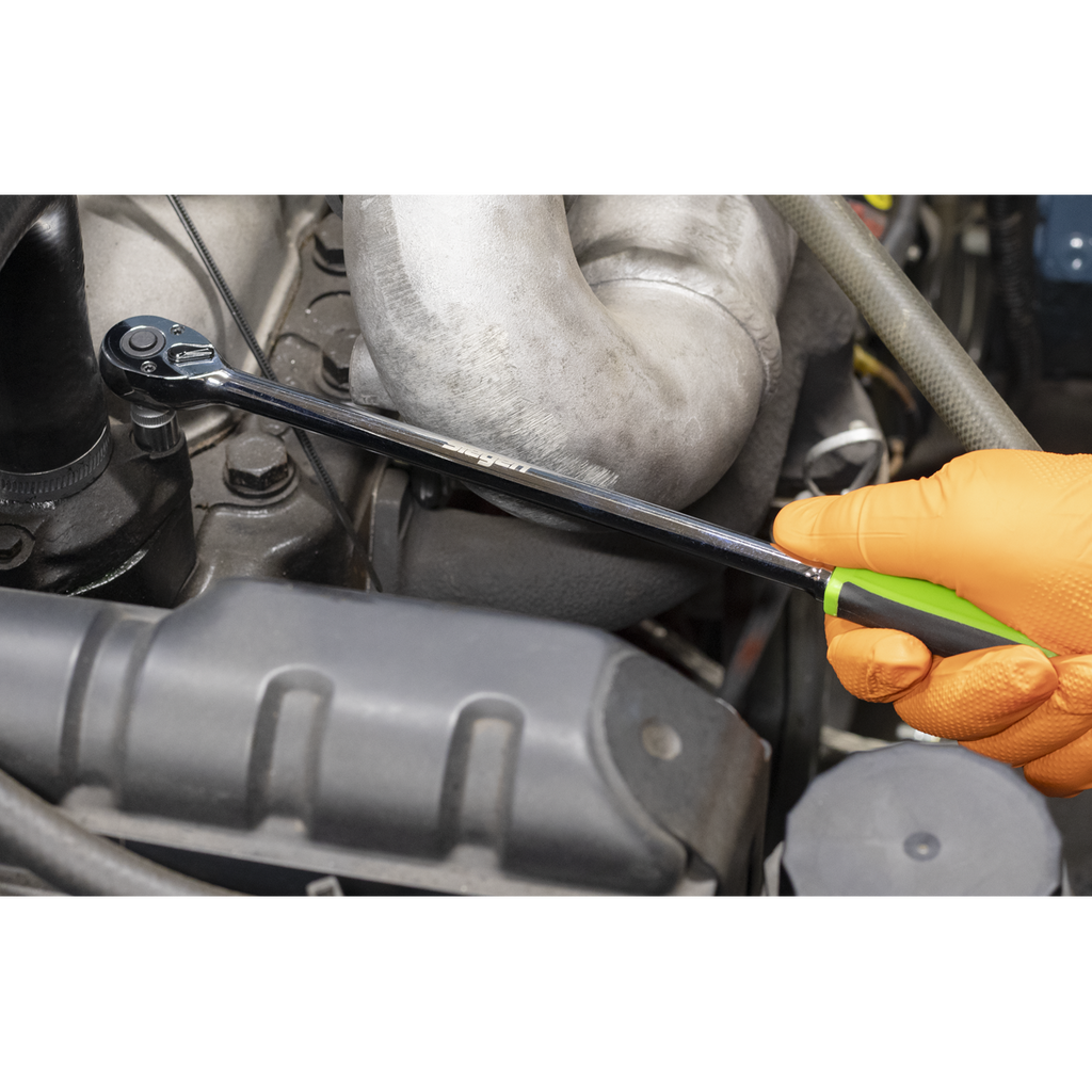 Siegen Extra-Long Ratchet Wrench with Flip Reverse 1/4"Sq Dr