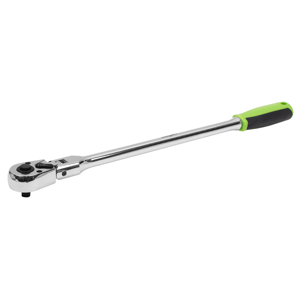 Siegen Extra-Long Flexi-Head Ratchet Wrench with Flip Revers