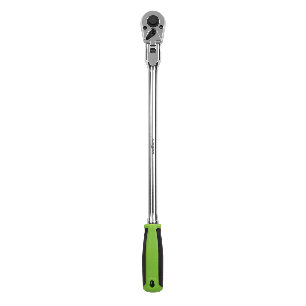 Siegen Extra-Long Flexi-Head Ratchet Wrench with Flip Revers