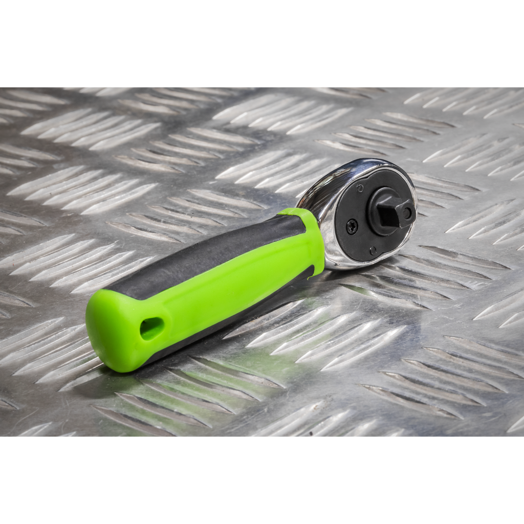 Siegen Stubby Ratchet Wrench with Flip Reverse 1/4"Sq Drive
