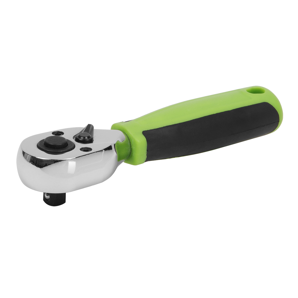 Siegen Stubby Ratchet Wrench with Flip Reverse 1/4"Sq Drive