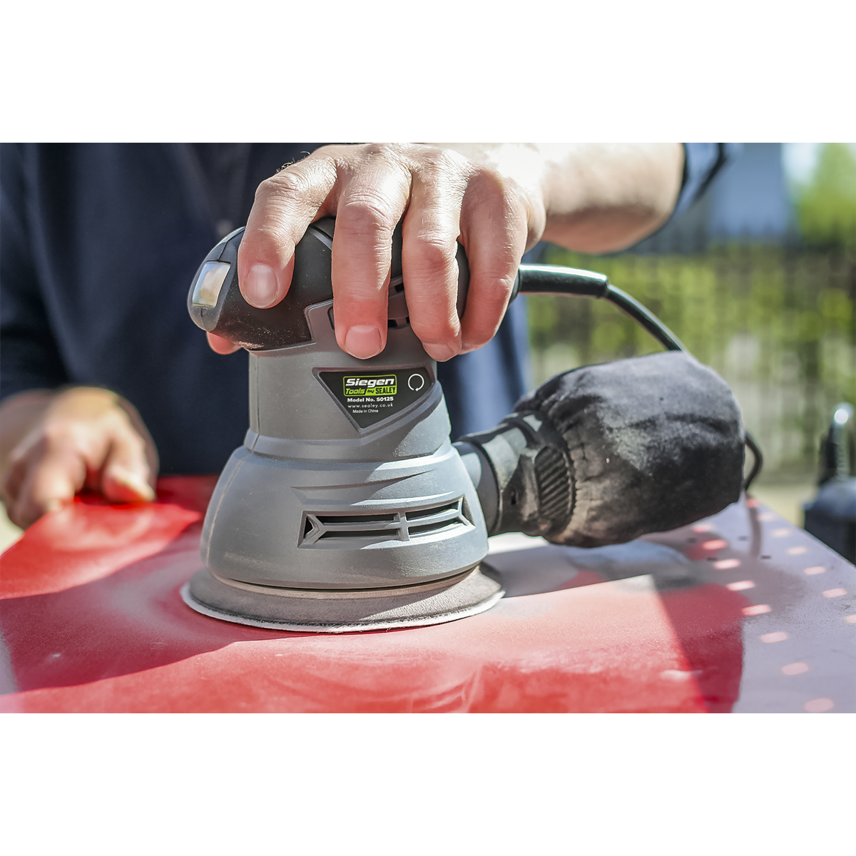 Siegen 125mm Random Orbital Palm Sander 240W/230V