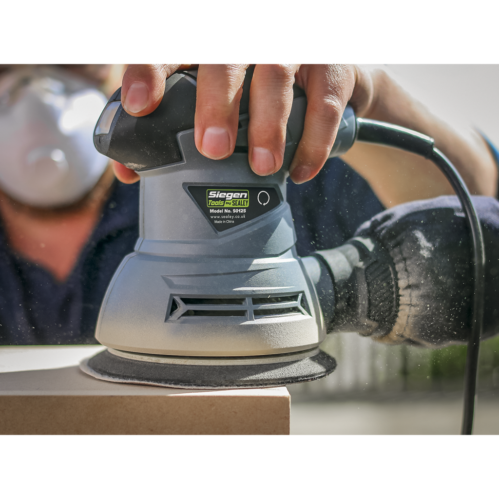 Siegen 125mm Random Orbital Palm Sander 240W/230V