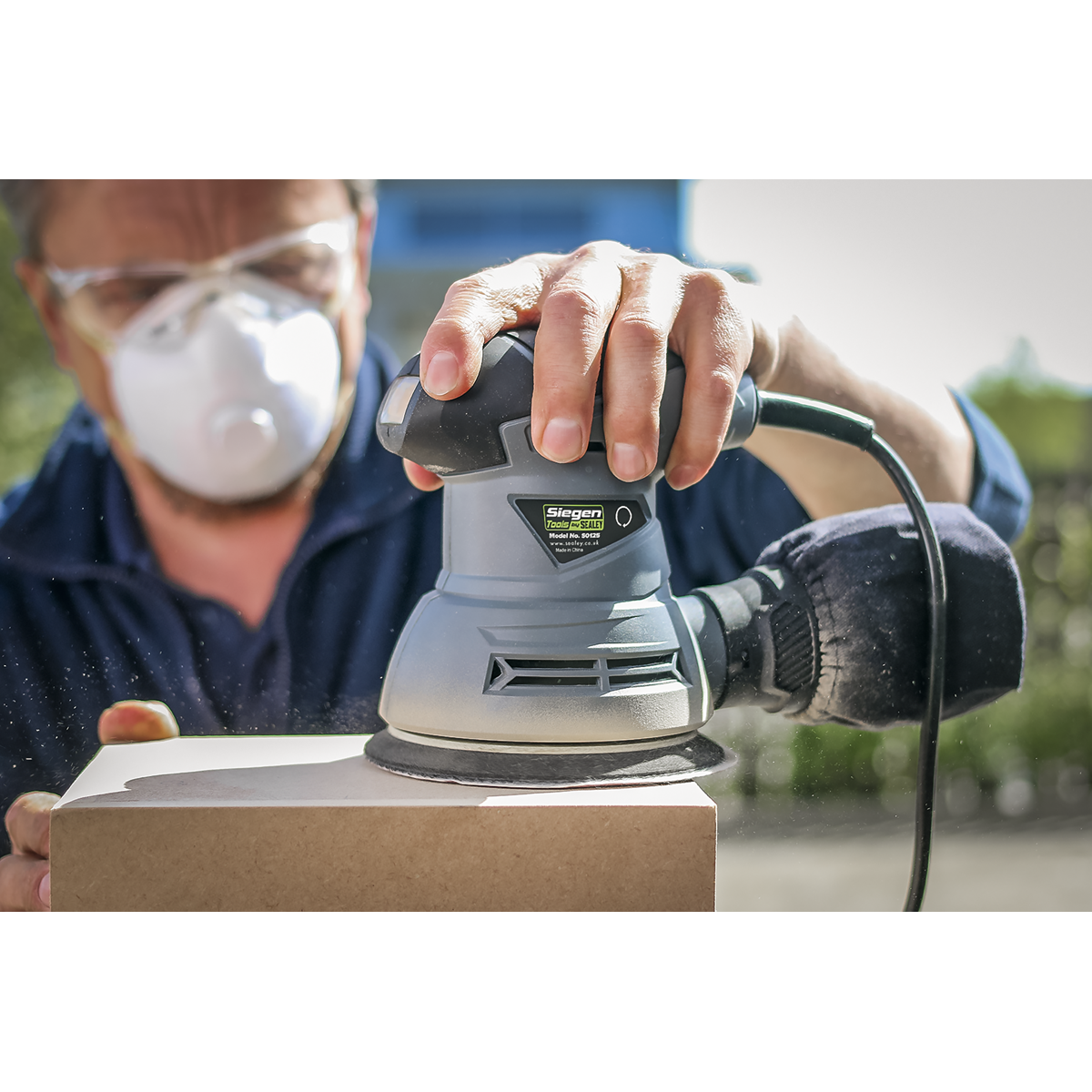 Siegen 125mm Random Orbital Palm Sander 240W/230V