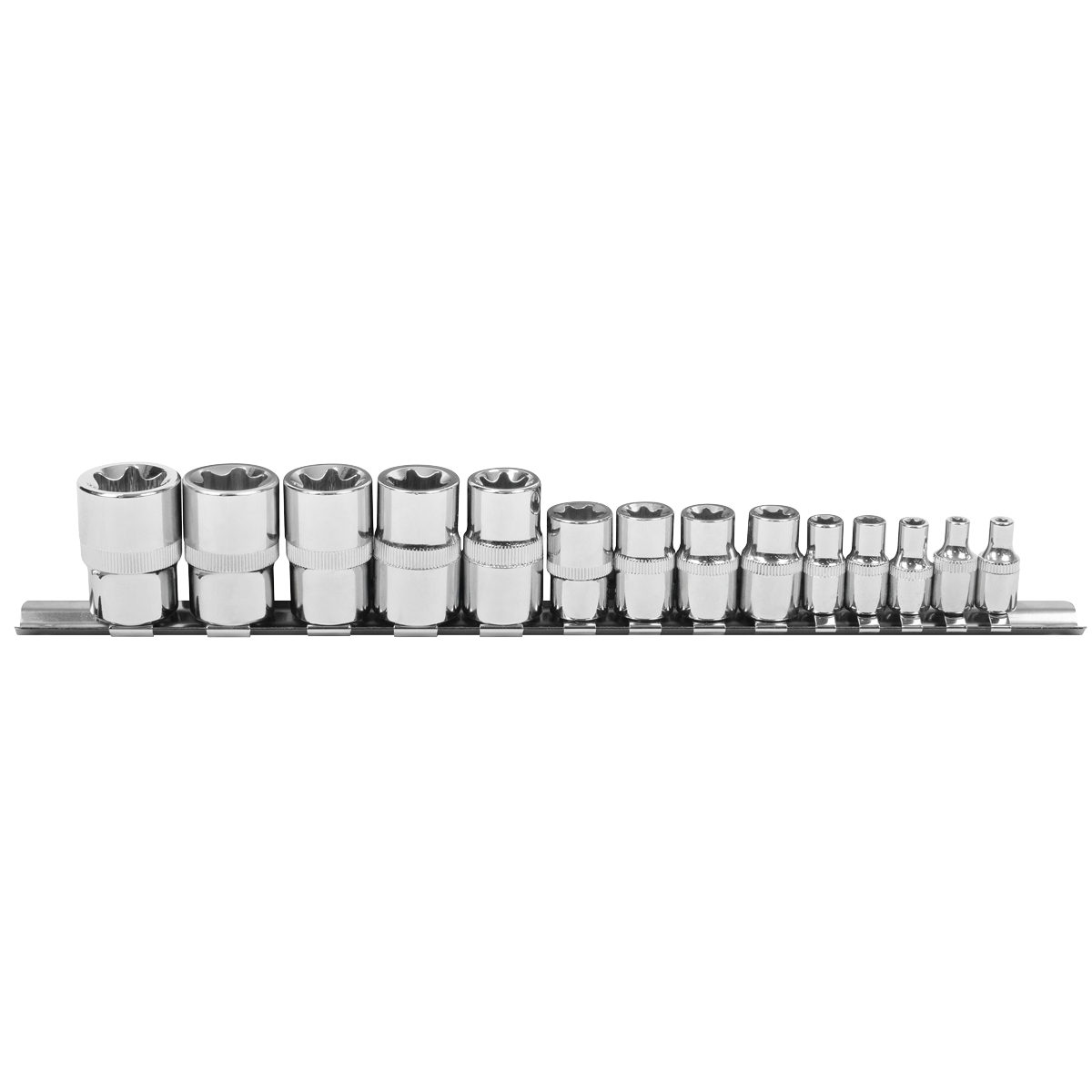 Siegen TRX-Star* Socket Set E4-E24 1/4", 3/8" & 1/2"Sq Drive