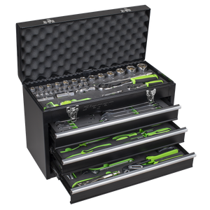 Siegen Portable Tool Chest 3 Drawer with Tool Kit 98pc
