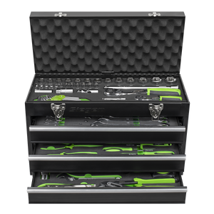 Siegen Portable Tool Chest 3 Drawer with Tool Kit 98pc