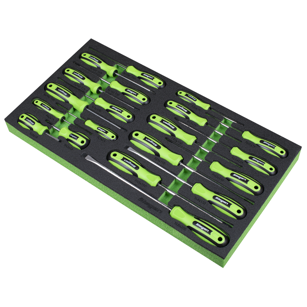 Siegen Screwdriver Set with Tool Tray 20pc