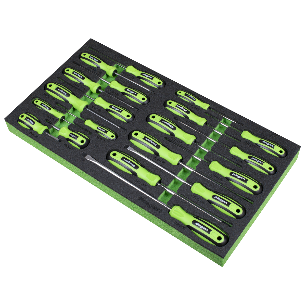 Siegen Screwdriver Set with Tool Tray 20pc