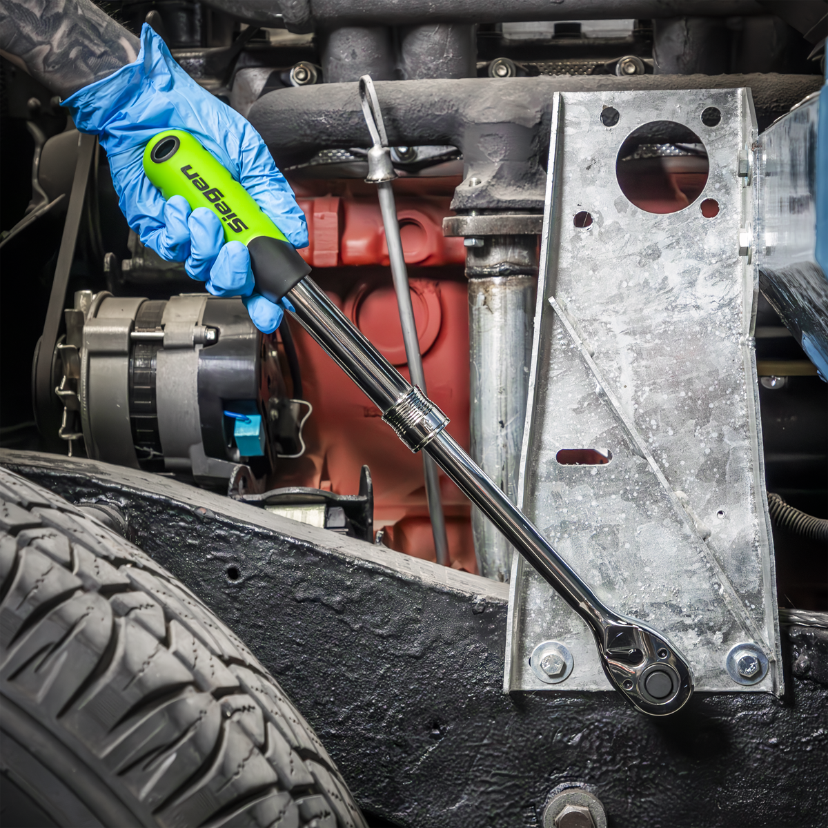 Siegen Extendable Ratchet Wrench 1/2"Sq Drive