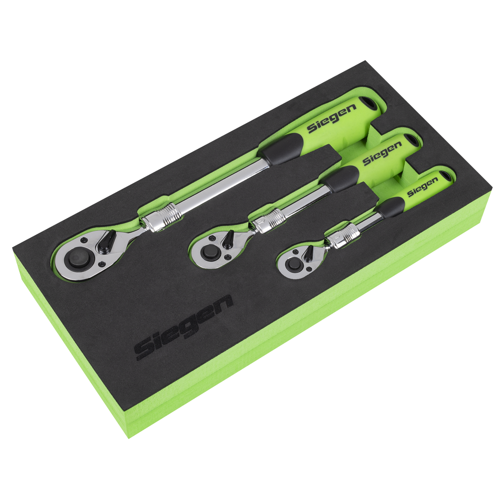 Siegen Extendable Ratchet Wrench Set 3pc