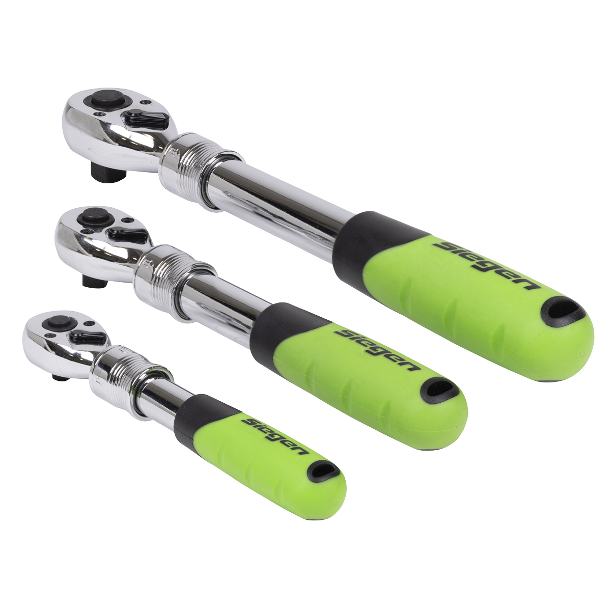 Siegen Extendable Ratchet Wrench Set 3pc