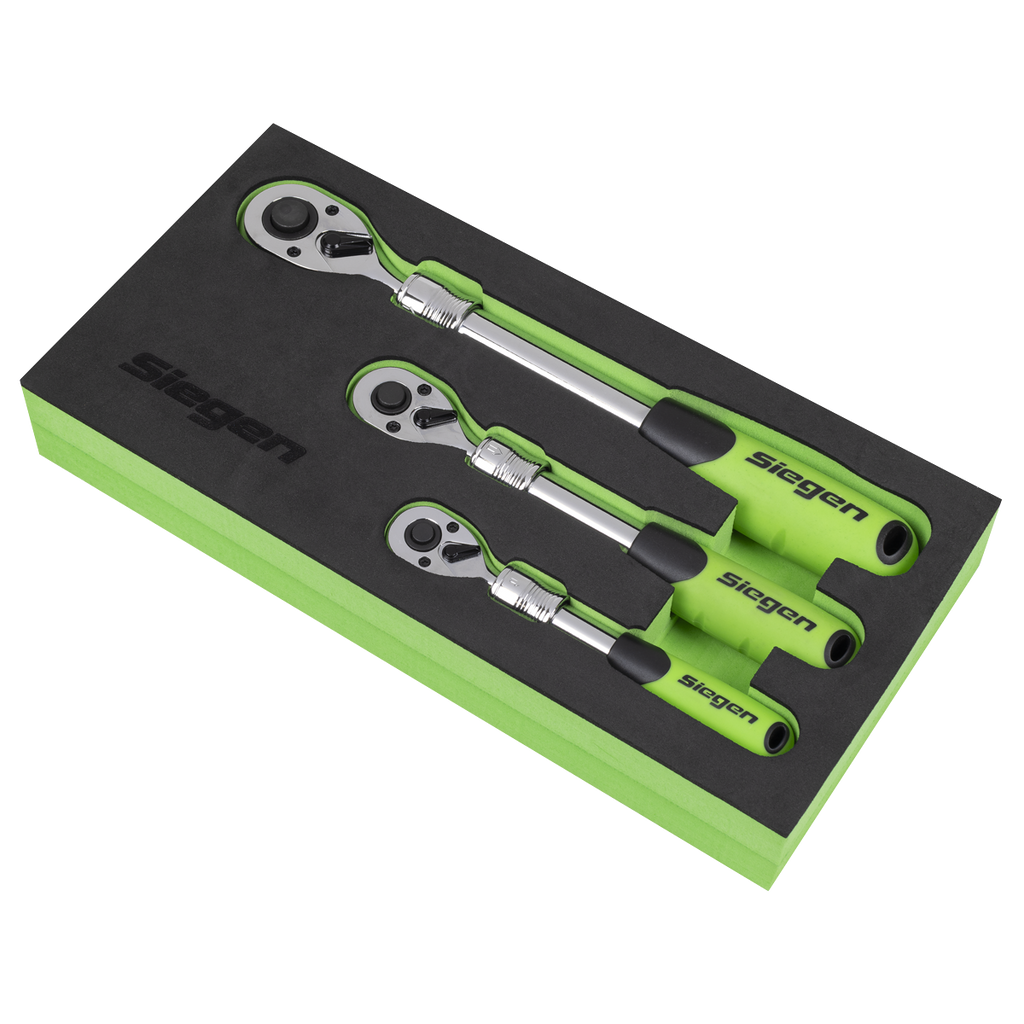 Siegen Extendable Ratchet Wrench Set 3pc