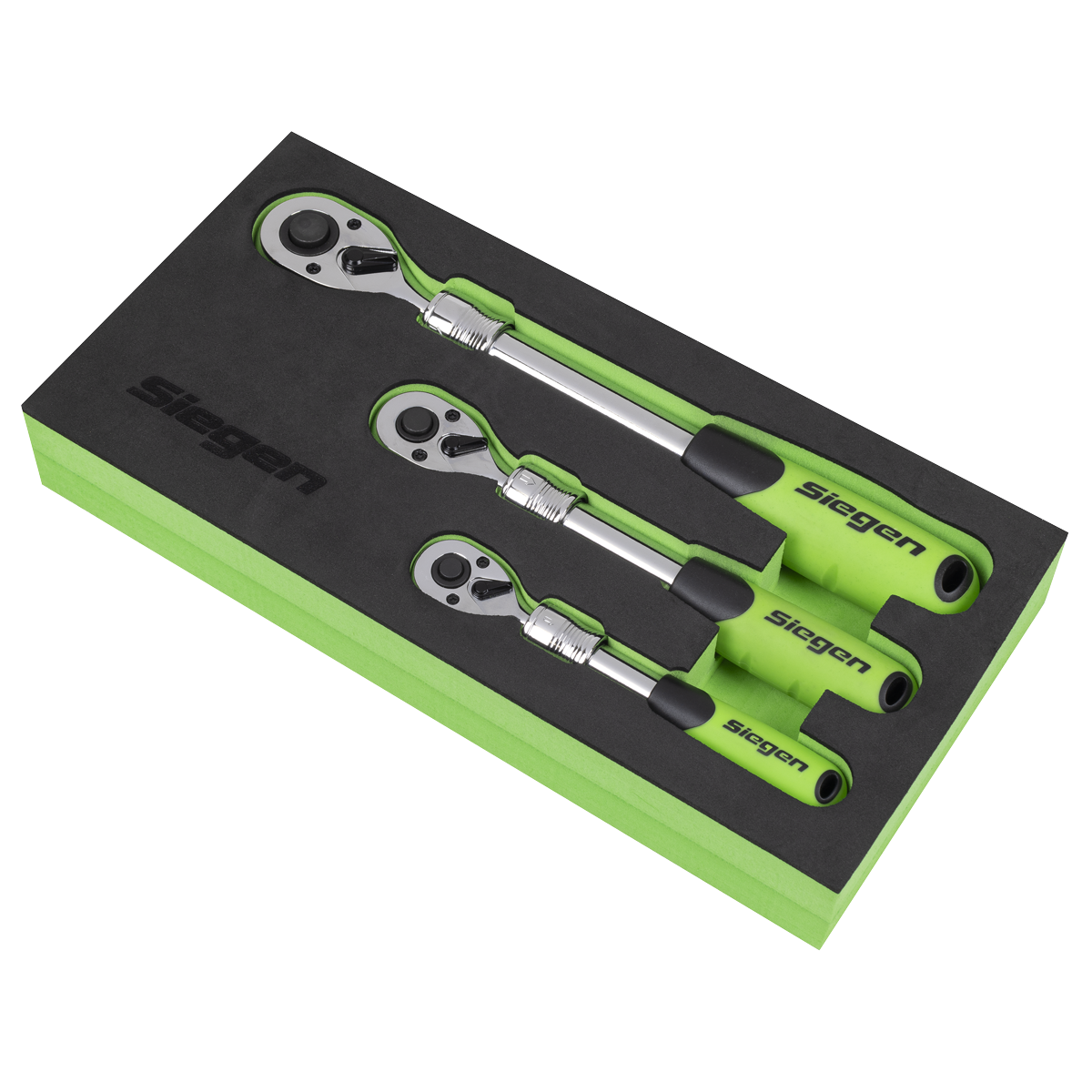 Siegen Extendable Ratchet Wrench Set 3pc