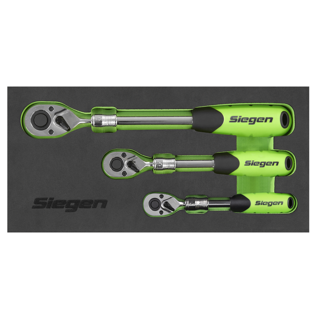 Siegen Extendable Ratchet Wrench Set 3pc