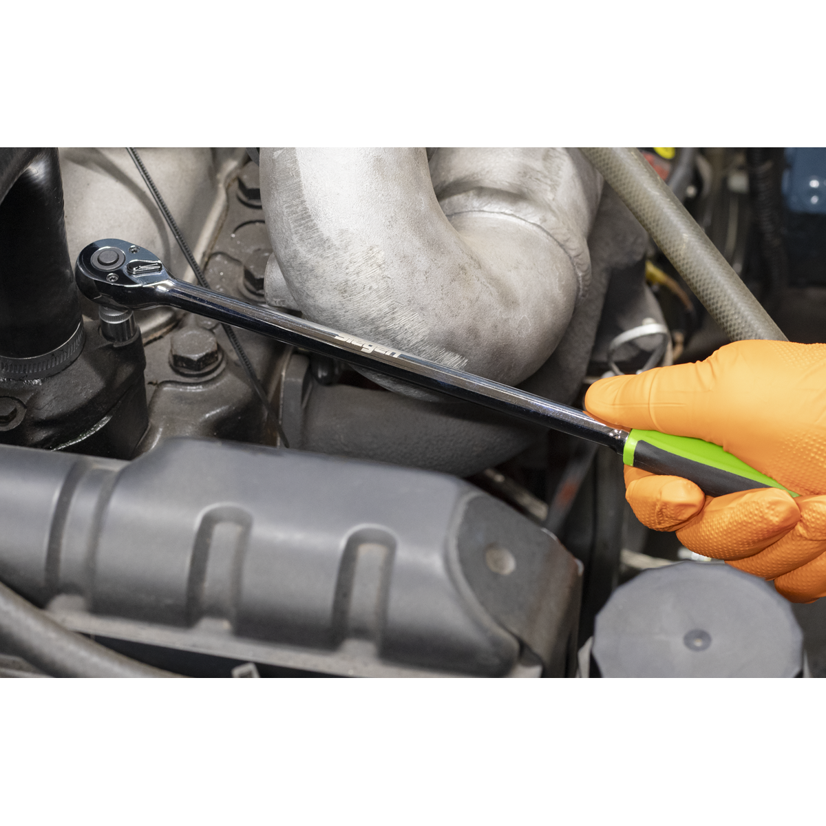 Ratchet Wrench Set 1/4"Sq 5pc Drive Flip Reverse