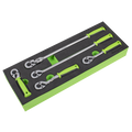 Ratchet Wrench Set 1/4"Sq 5pc Drive Flip Reverse
