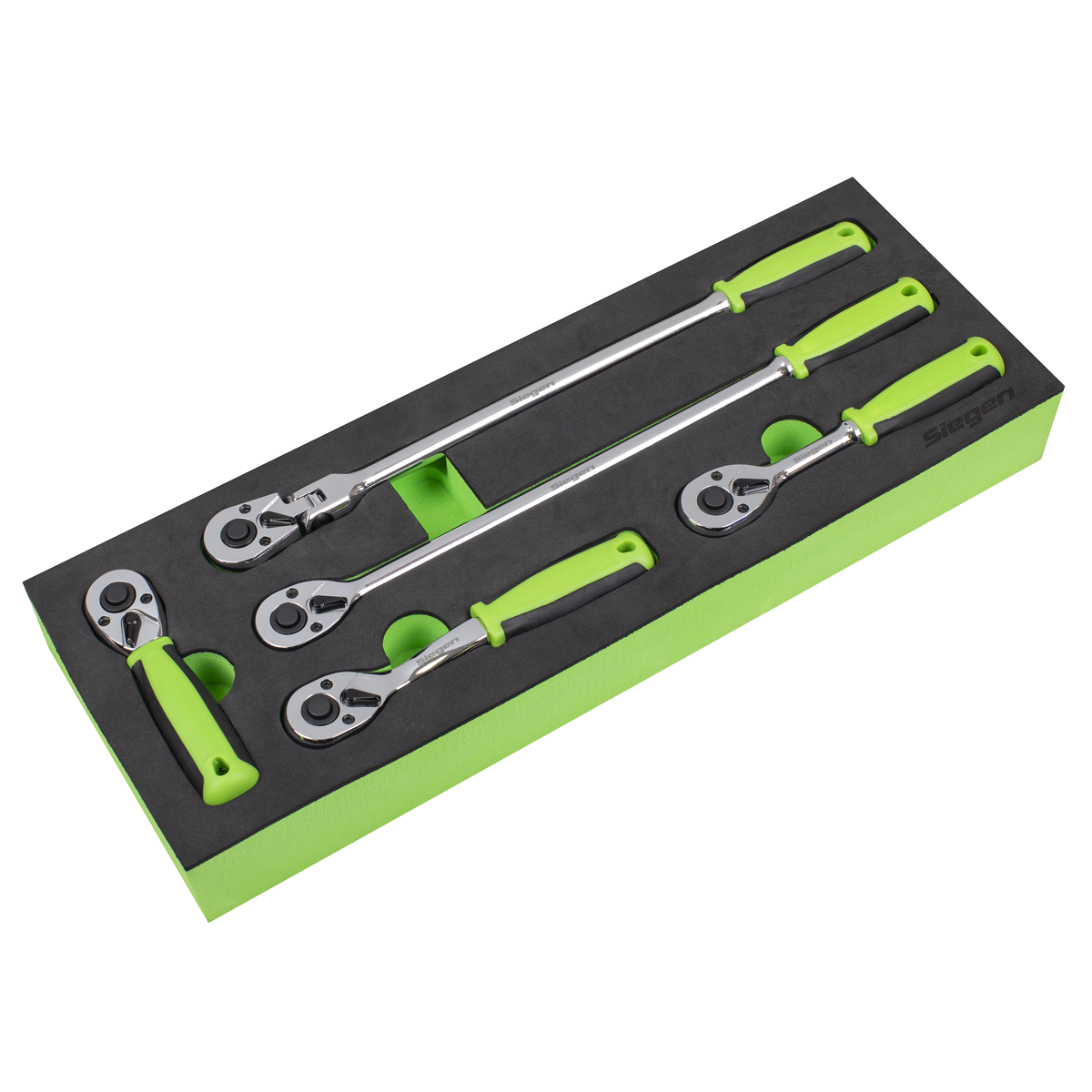 Ratchet Wrench Set 1/4"Sq 5pc Drive Flip Reverse
