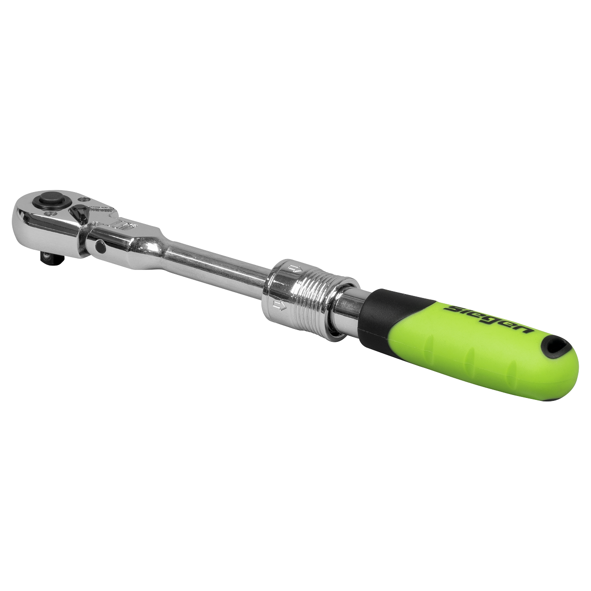 Siegen Extendable Flexi-Head Ratchet Wrench 1/4"Sq Drive