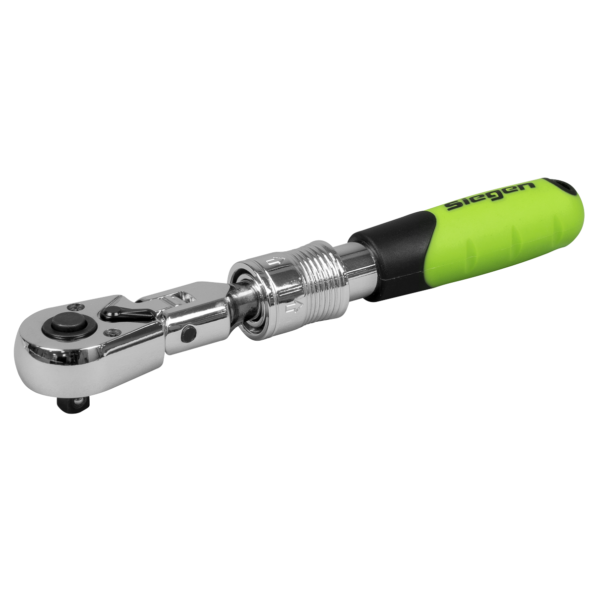 Siegen Extendable Flexi-Head Ratchet Wrench 1/4"Sq Drive