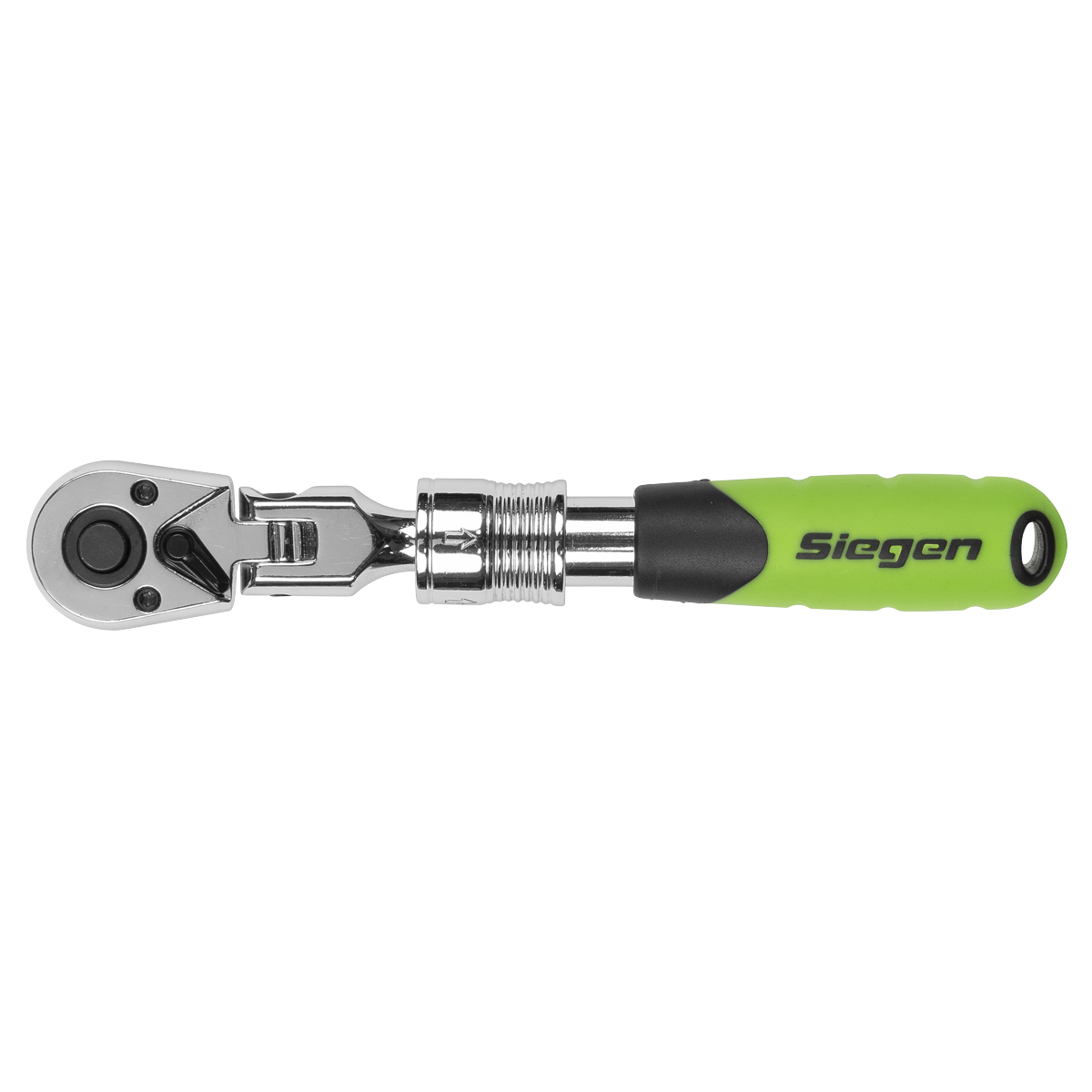 Siegen Extendable Flexi-Head Ratchet Wrench 1/4"Sq Drive