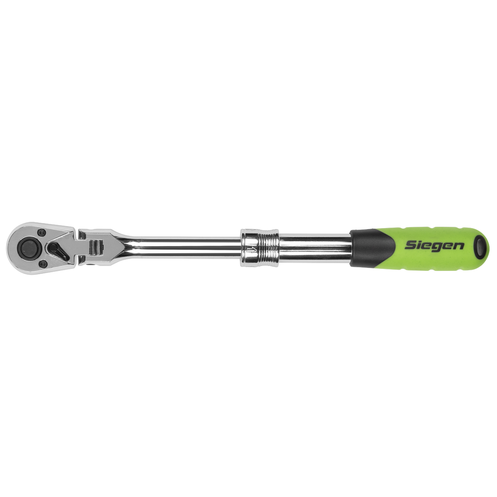 Siegen Extendable Flexi-Head Ratchet Wrench 3/8"Sq Drive