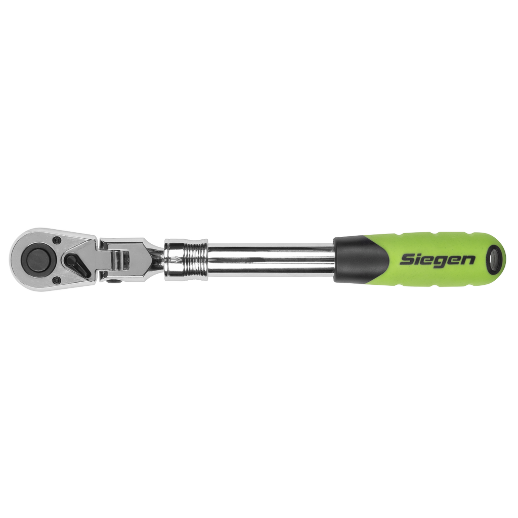 Siegen Extendable Flexi-Head Ratchet Wrench 1/2"Sq Drive