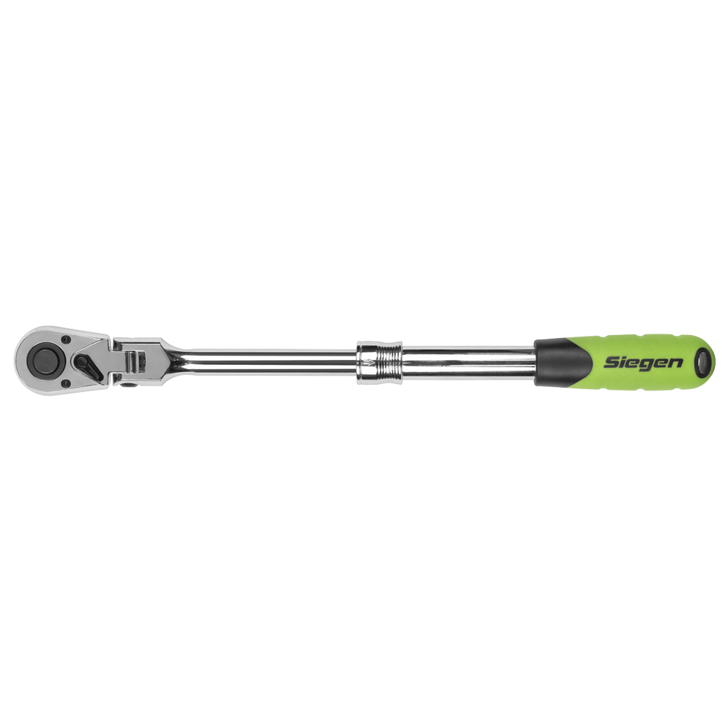 Siegen Extendable Flexi-Head Ratchet Wrench 1/2"Sq Drive