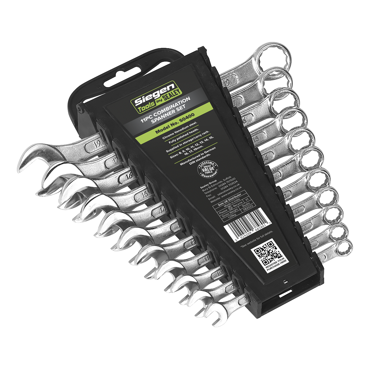 Siegen Combination Spanner Set 11pc