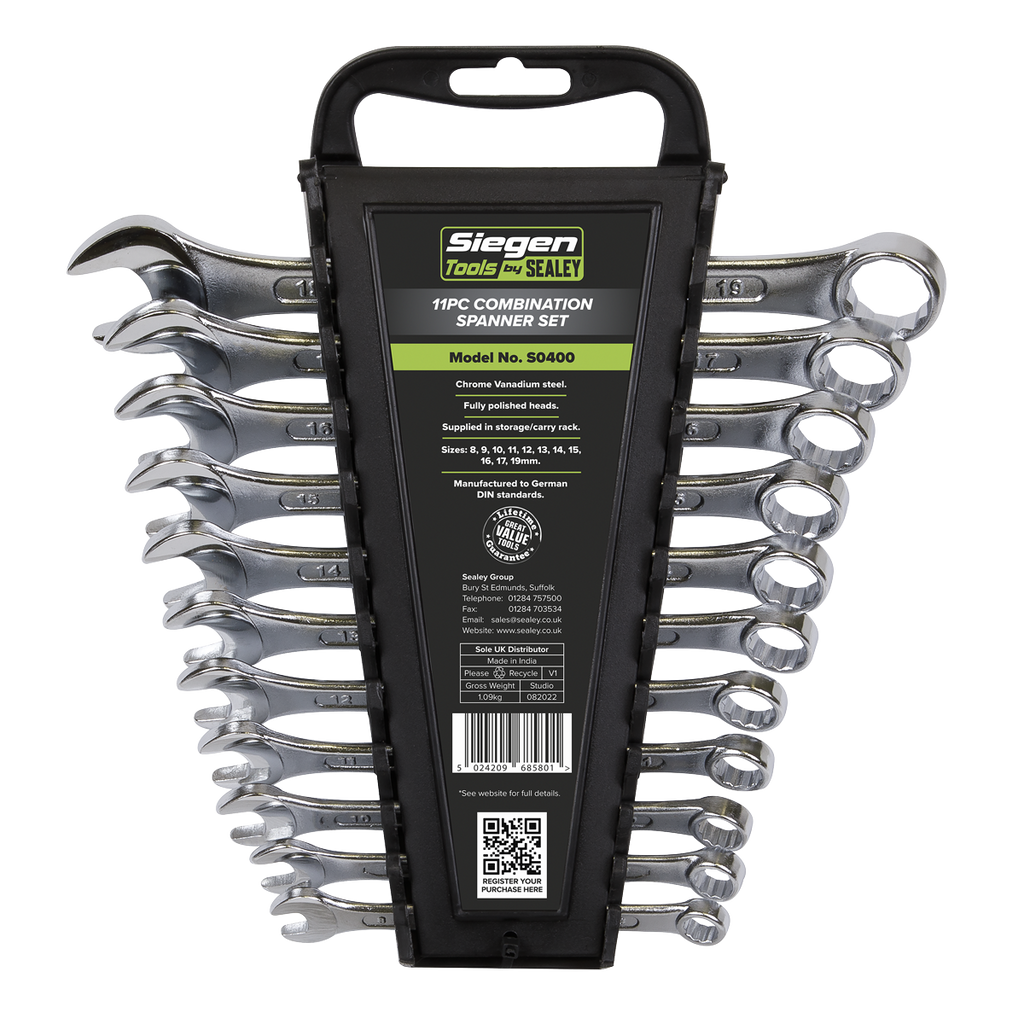 Siegen Combination Spanner Set 11pc