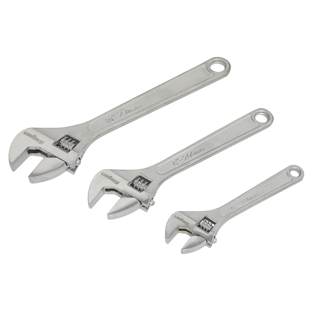 Siegen Adjustable Wrench Set 3pc