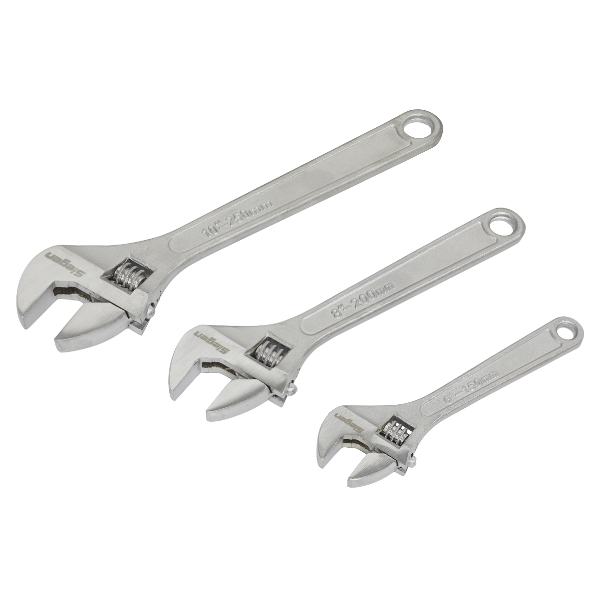 Siegen Adjustable Wrench Set 3pc