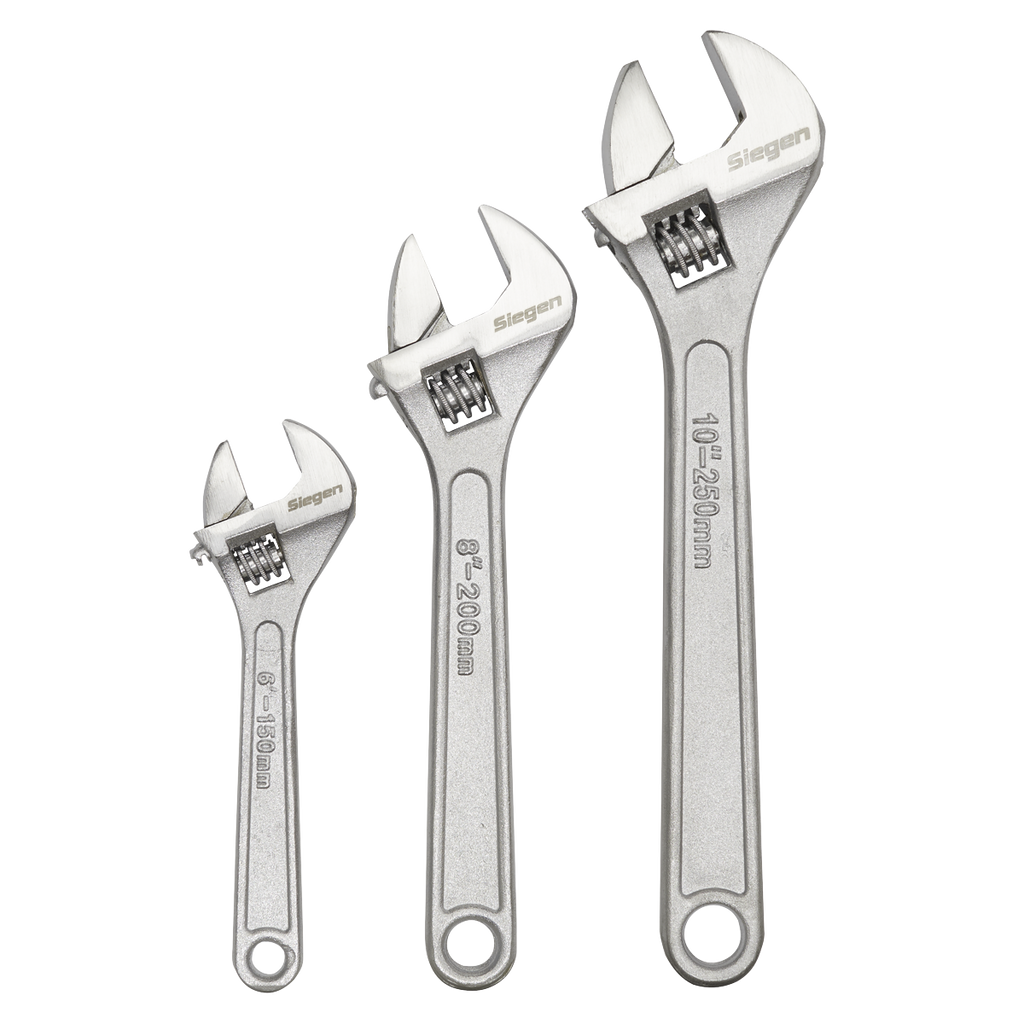 Siegen Adjustable Wrench Set 3pc