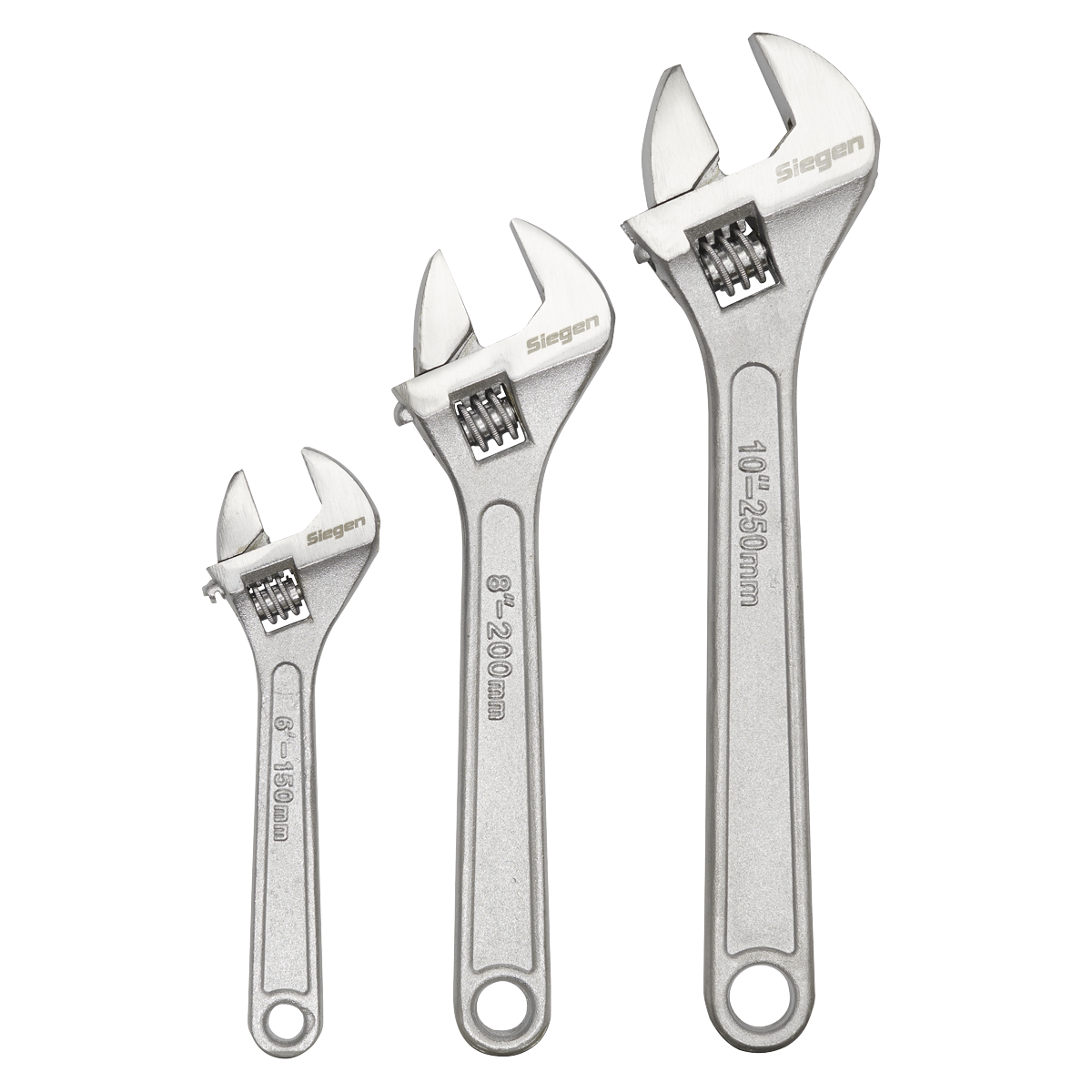 Siegen Adjustable Wrench Set 3pc