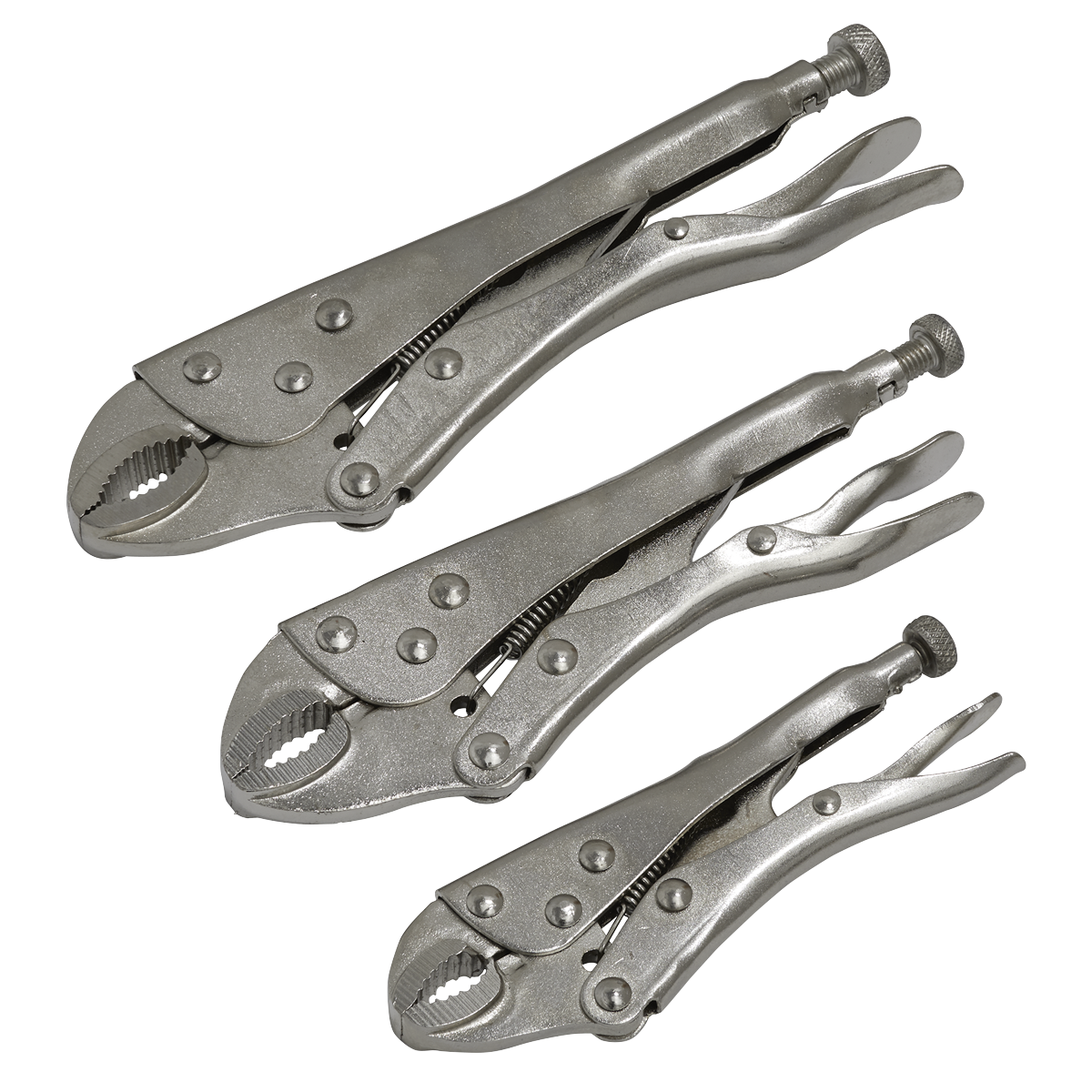 Siegen Locking Pliers Set 3pc