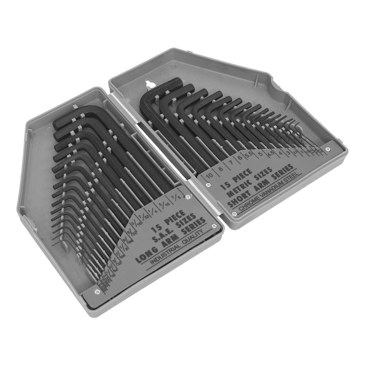 Siegen Metric/Imperial Long/Short-Arm Hex Key Set 30pc