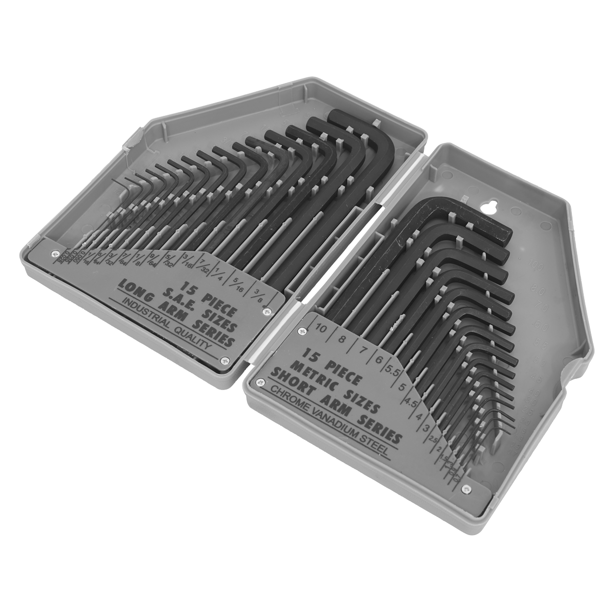 Siegen Metric/Imperial Long/Short-Arm Hex Key Set 30pc