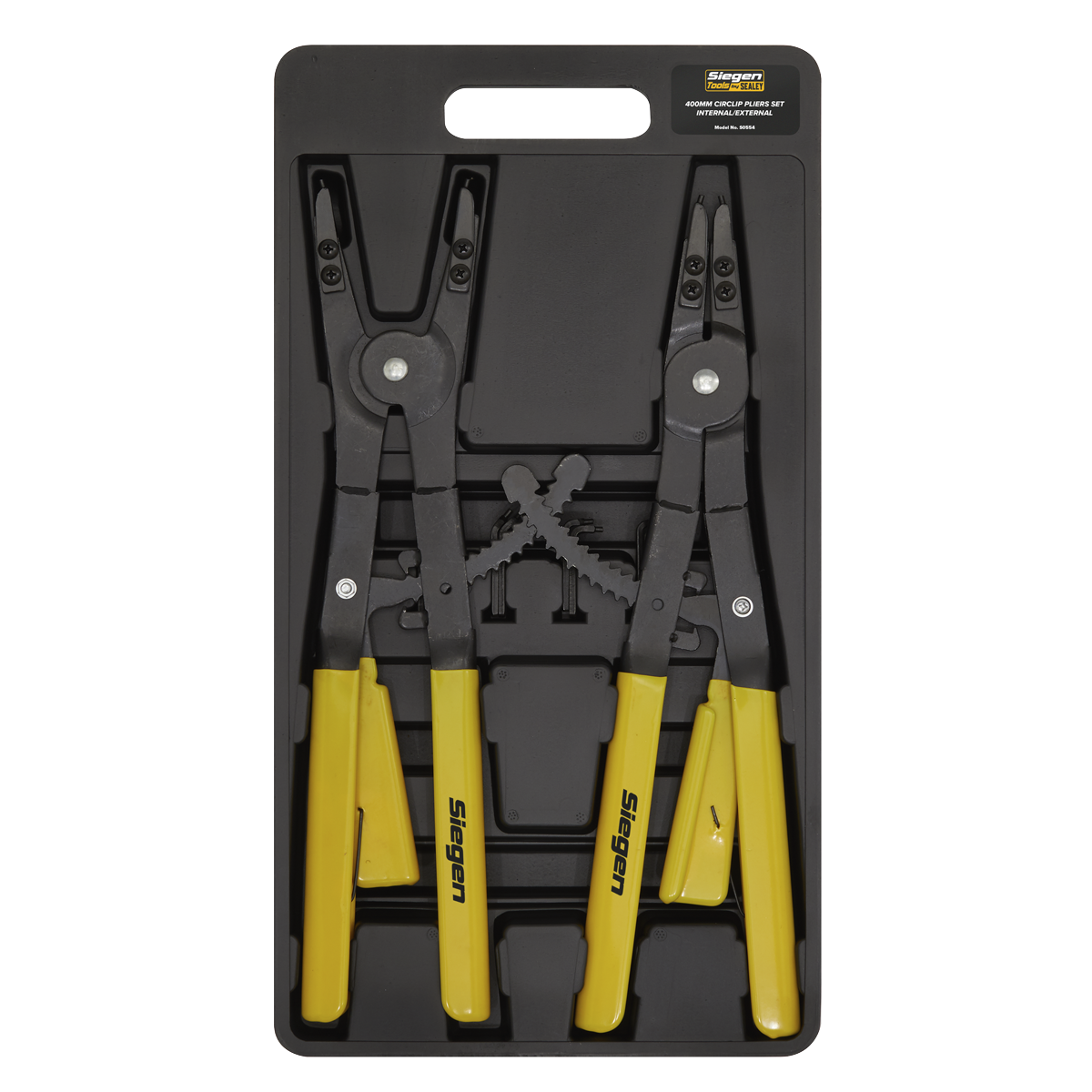 Sealey S0554 Siegen Internal External Spring Loaded Circlip Pilers Set 400mm