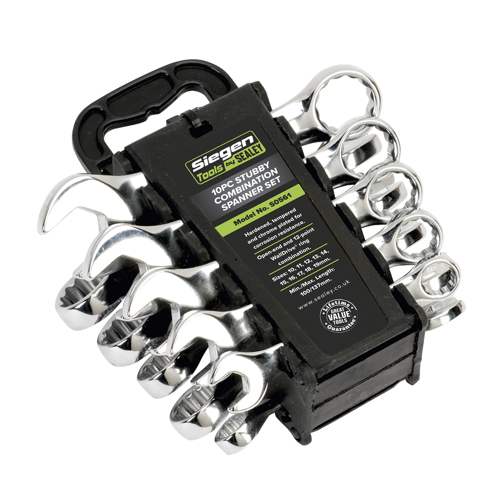 Siegen Stubby Combination Spanner Set 10pc