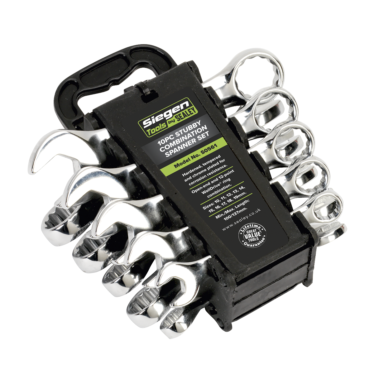 Siegen Stubby Combination Spanner Set 10pc