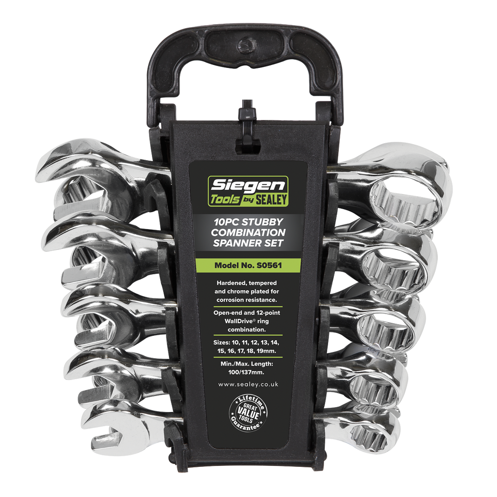 Siegen Stubby Combination Spanner Set 10pc