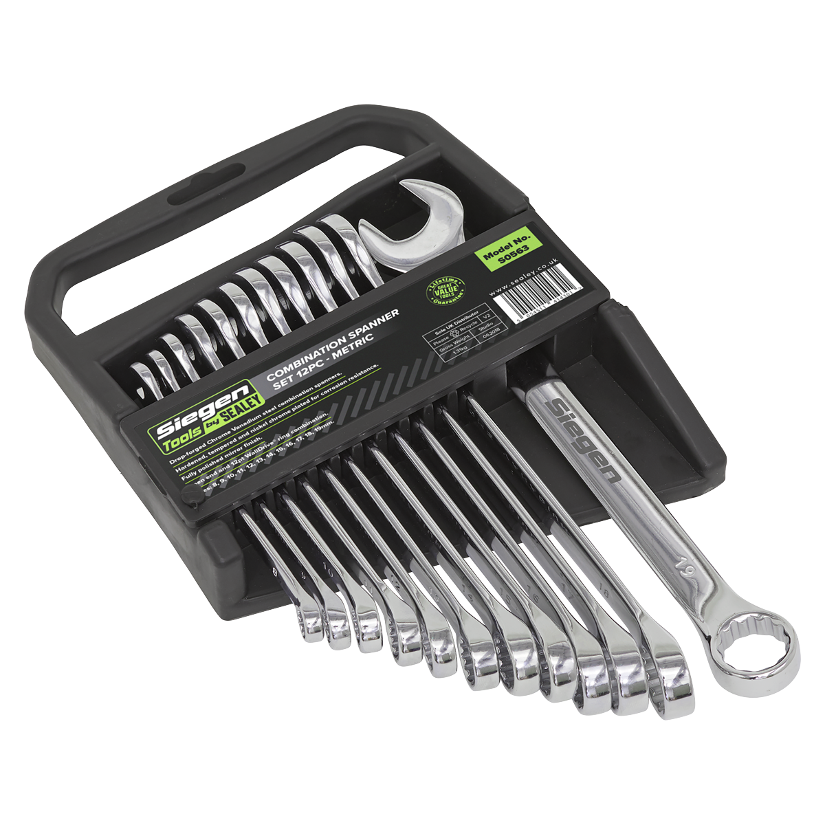Siegen Combination Spanner Set 8-19mm 12pc