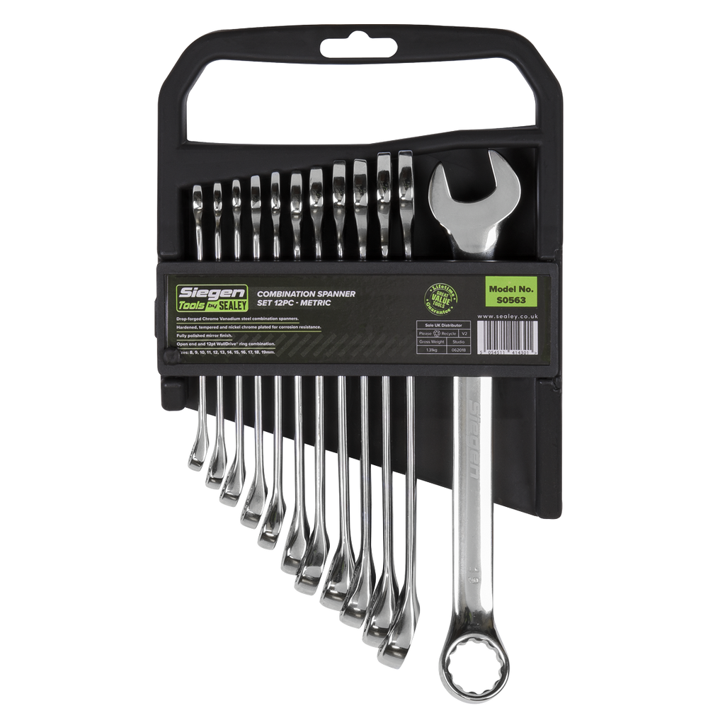 Siegen Combination Spanner Set 8-19mm 12pc