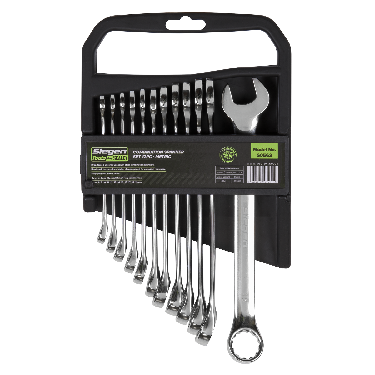 Siegen Combination Spanner Set 8-19mm 12pc