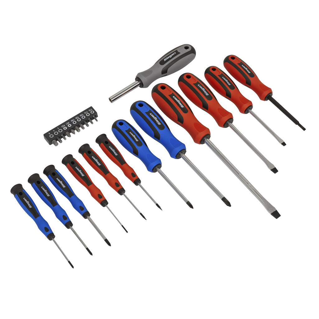 Siegen Soft Grip Screwdriver & Bit Set 23pc