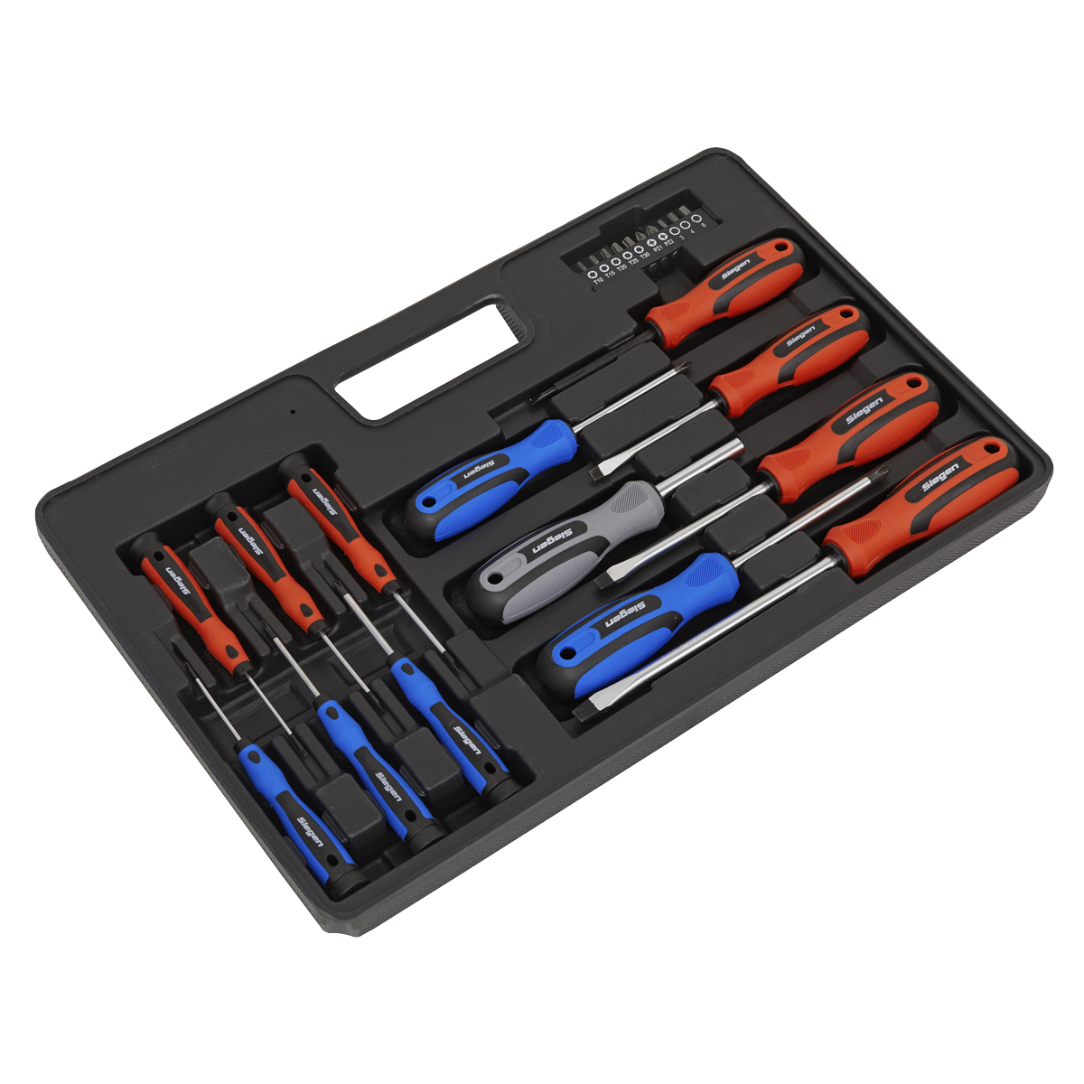 Siegen Soft Grip Screwdriver & Bit Set 23pc